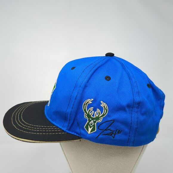 Milwaukee Bucks Snapback Hat Blue One Size Adjustable Embroidered 6 Panel - Picture 3 of 8